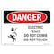Signmission OSHA Danger Sign, 7" Height, 10" Width, Rigid Plastic, Electric Fence Do Not Climb, Landscape OS-DS-P-710-L-2114 - alternate 1